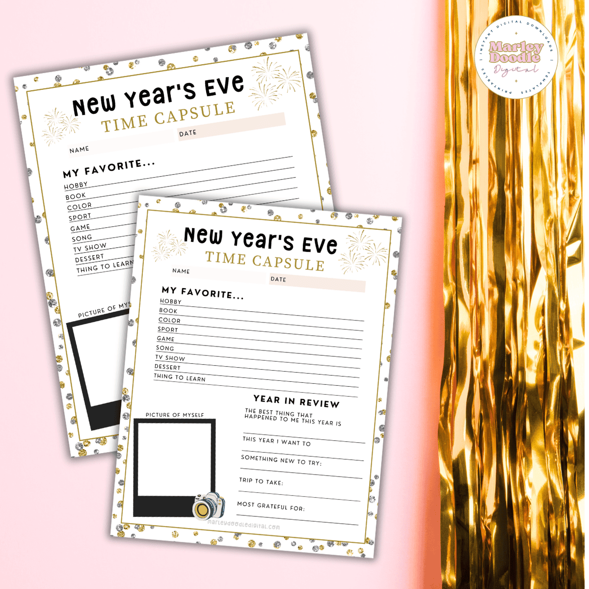 New Years Time Capsule Printable New Years Time Capsule Printable