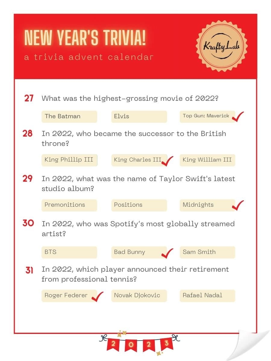 New Years Trivia