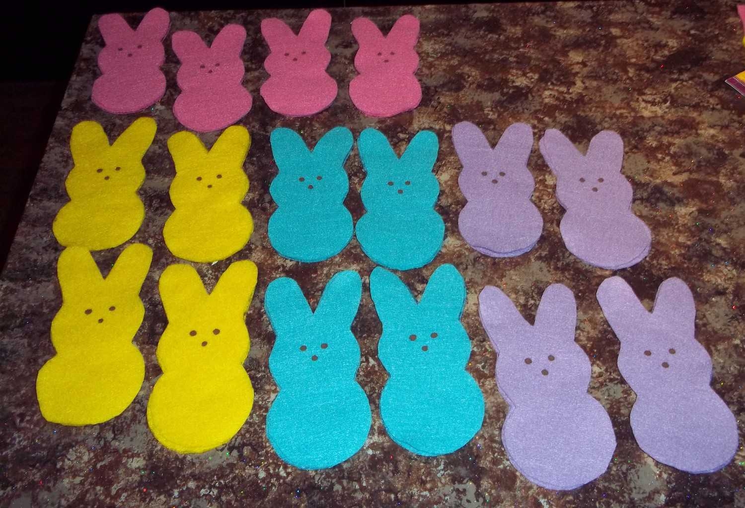 No Sew Peeps Bunny Bunting Banner