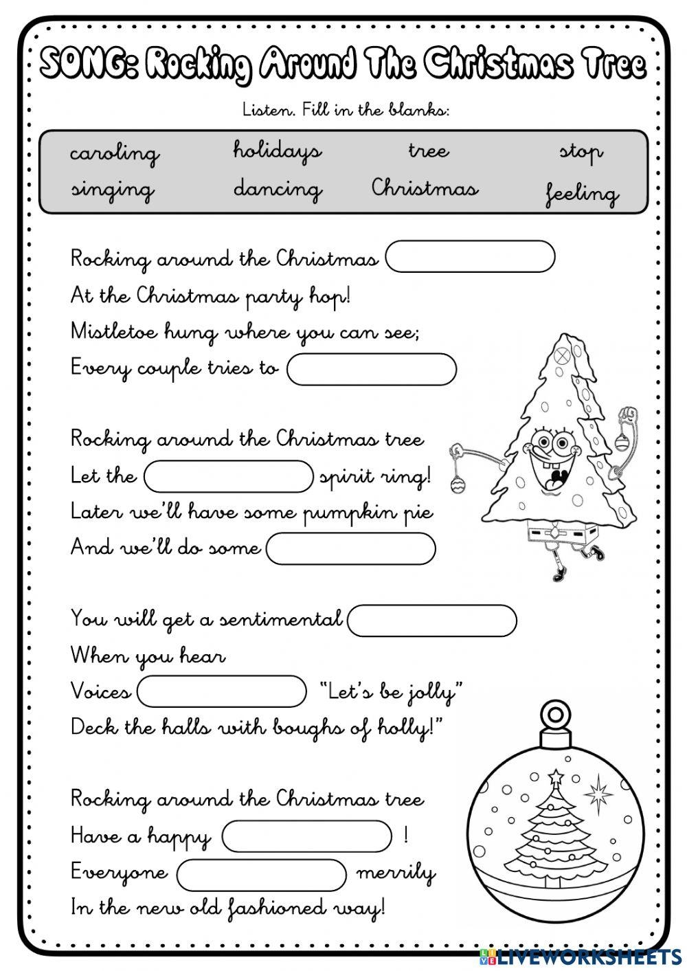 christmas songs worksheets printable christmas songs worksheets printable