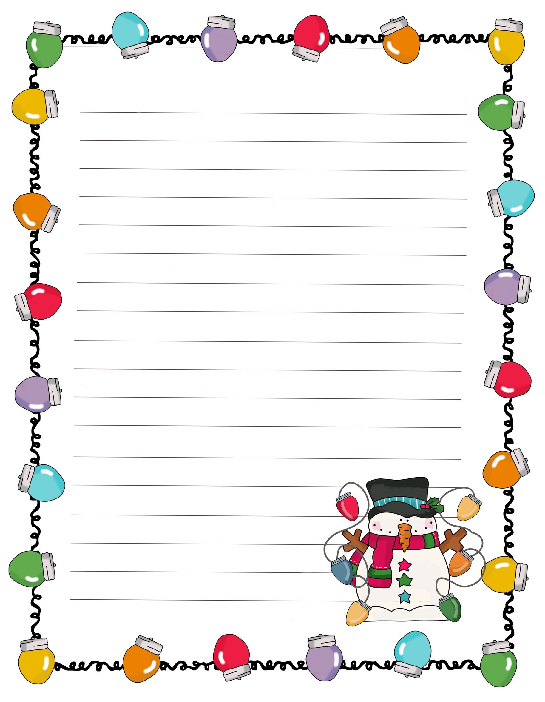 christmas printable letter paper