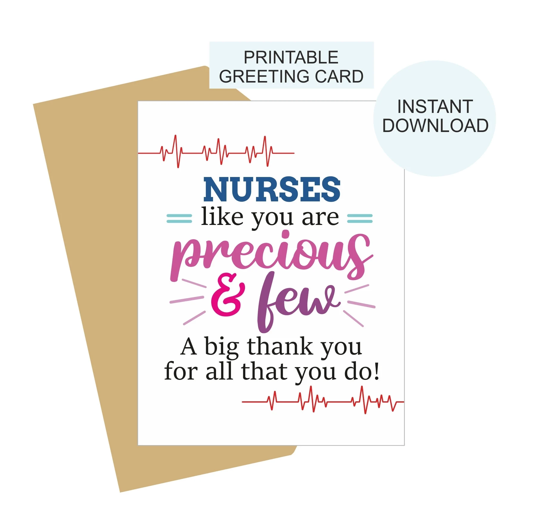 Nurse Appreciation Card Printable Nurse