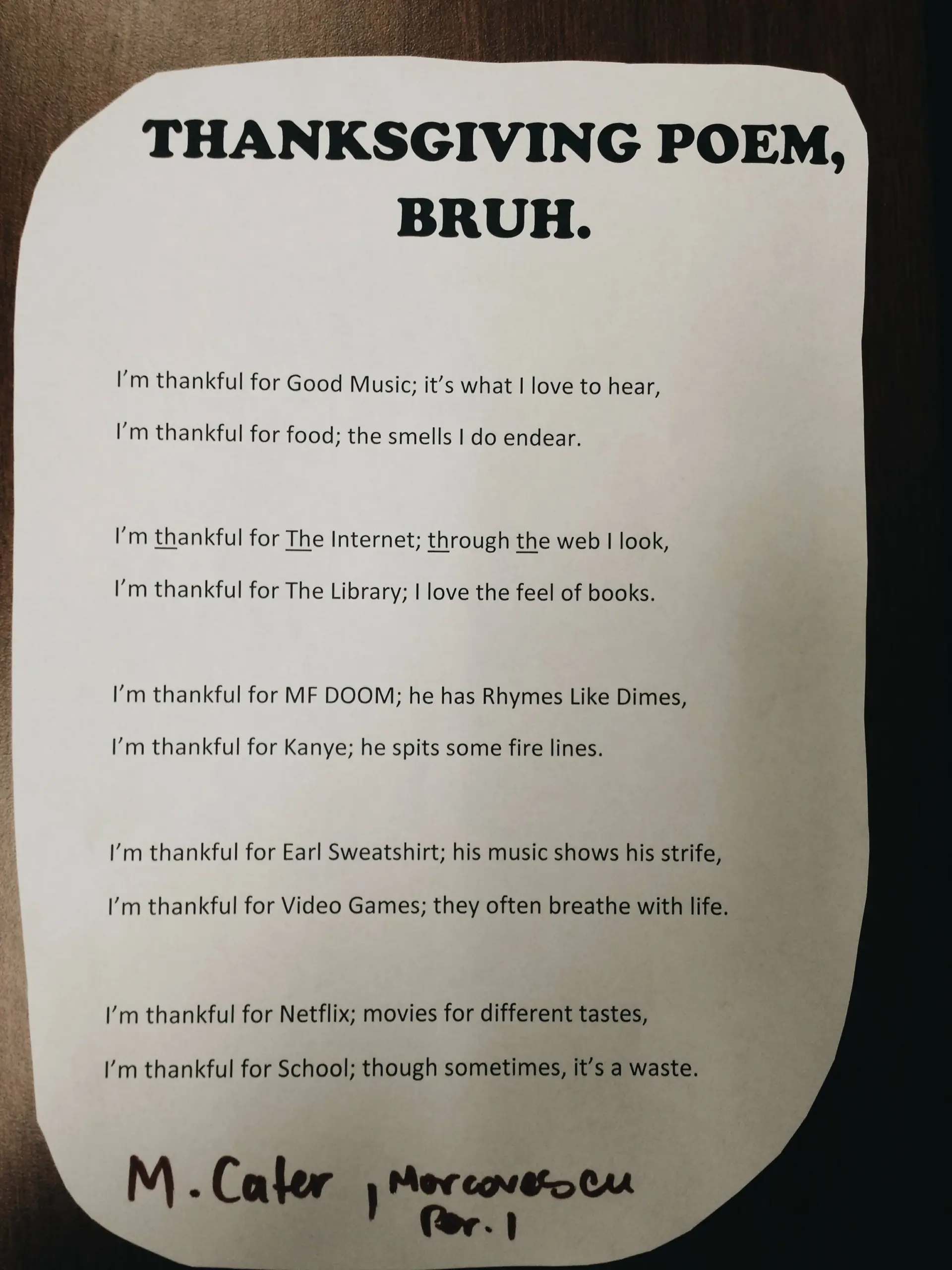 cute short thanksgiving poems