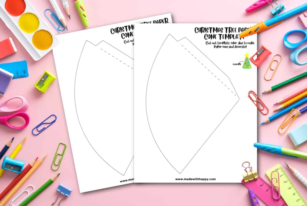 christmas tree cone printable christmas tree cone printable