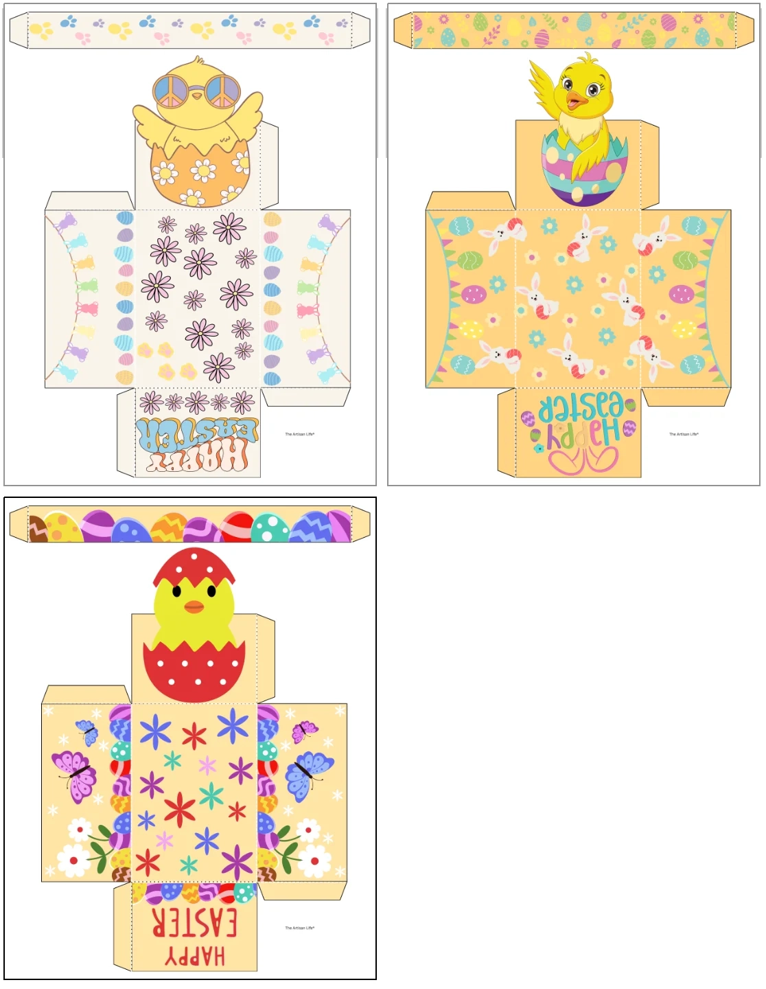 Paper Easter Basket Templates