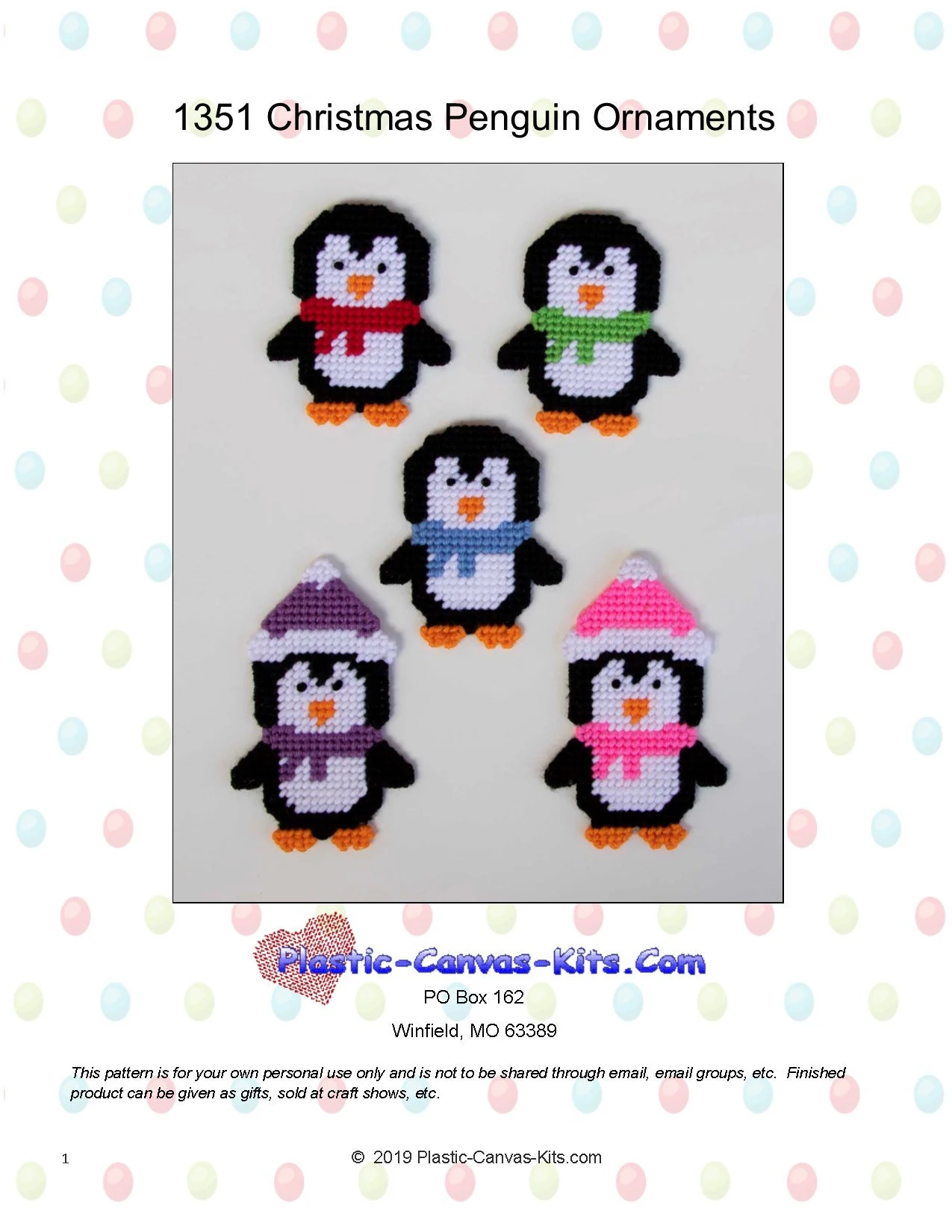 Penguin Christmas Ornaments Plastic