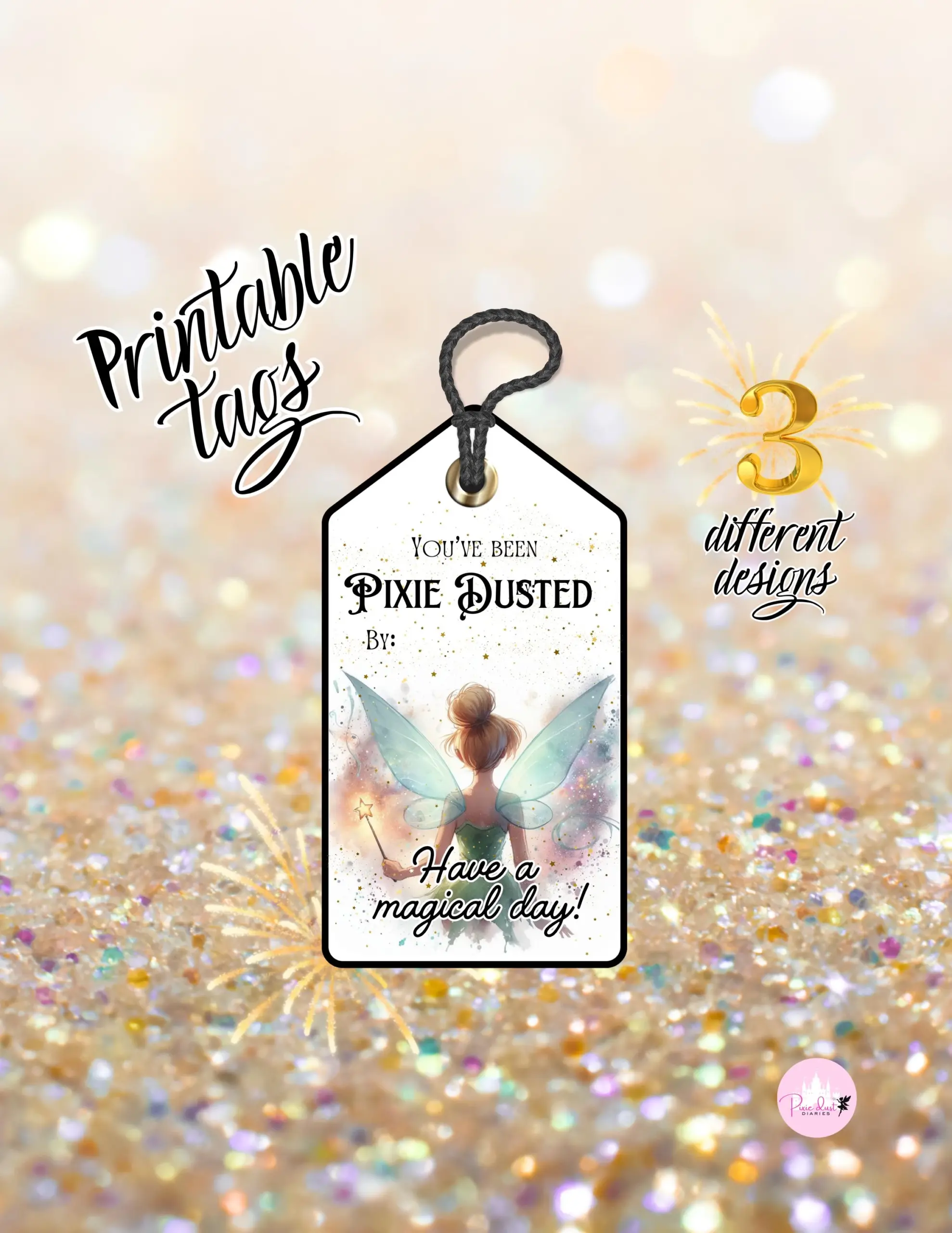 Pixie Dust Printable Gift Tag Digital