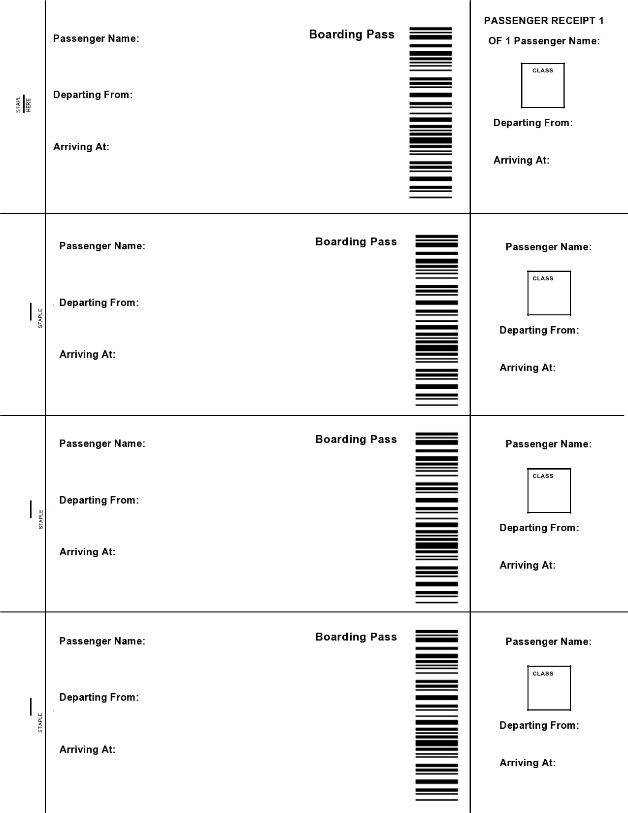Plane Ticket Template