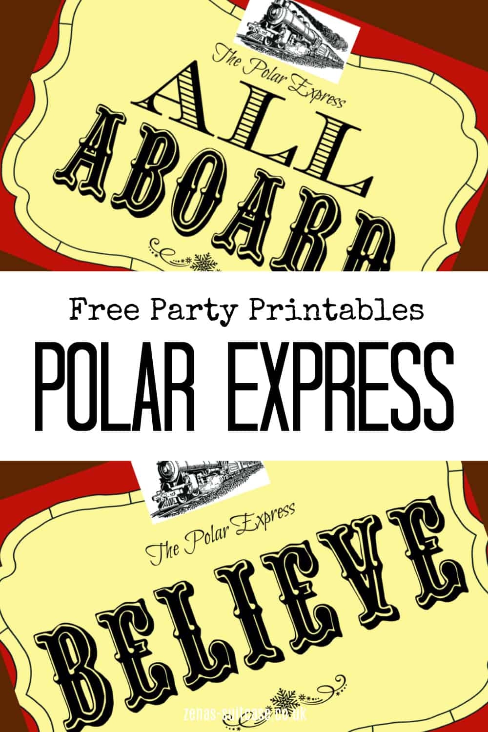 free polar express ticket printables