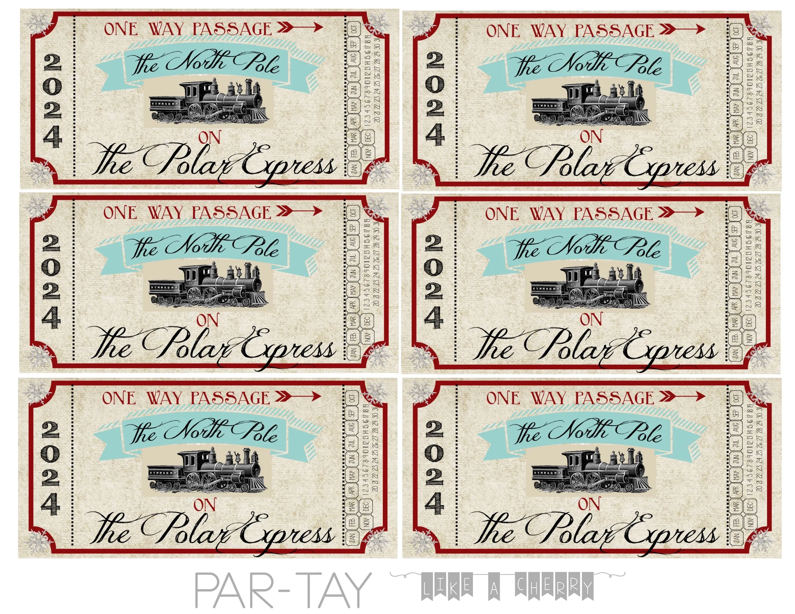Polar Express Train Tickets Free Printable