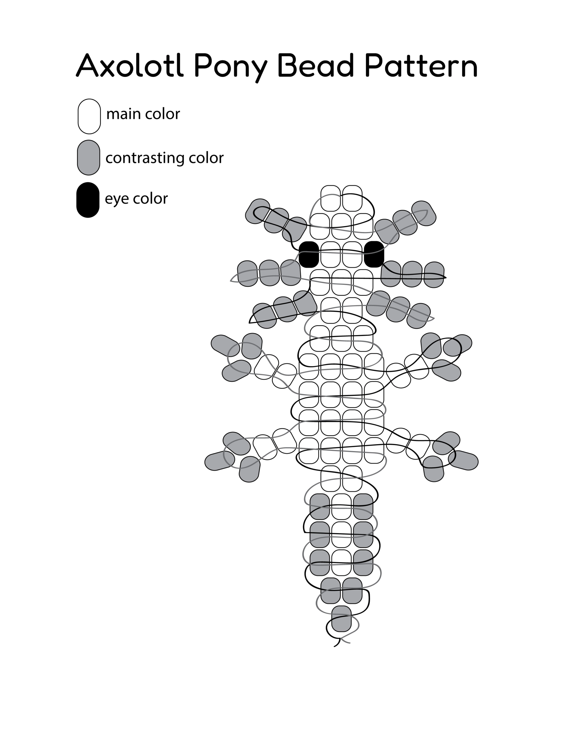 Pony Bead Axolotl