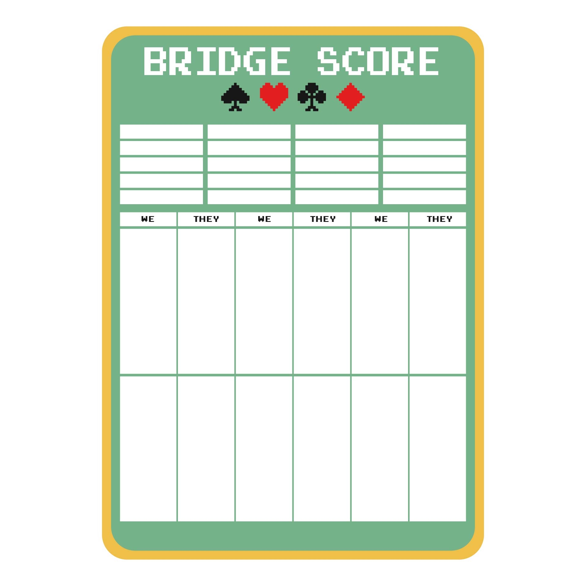Post Bridge Tally Cards Printable 162879