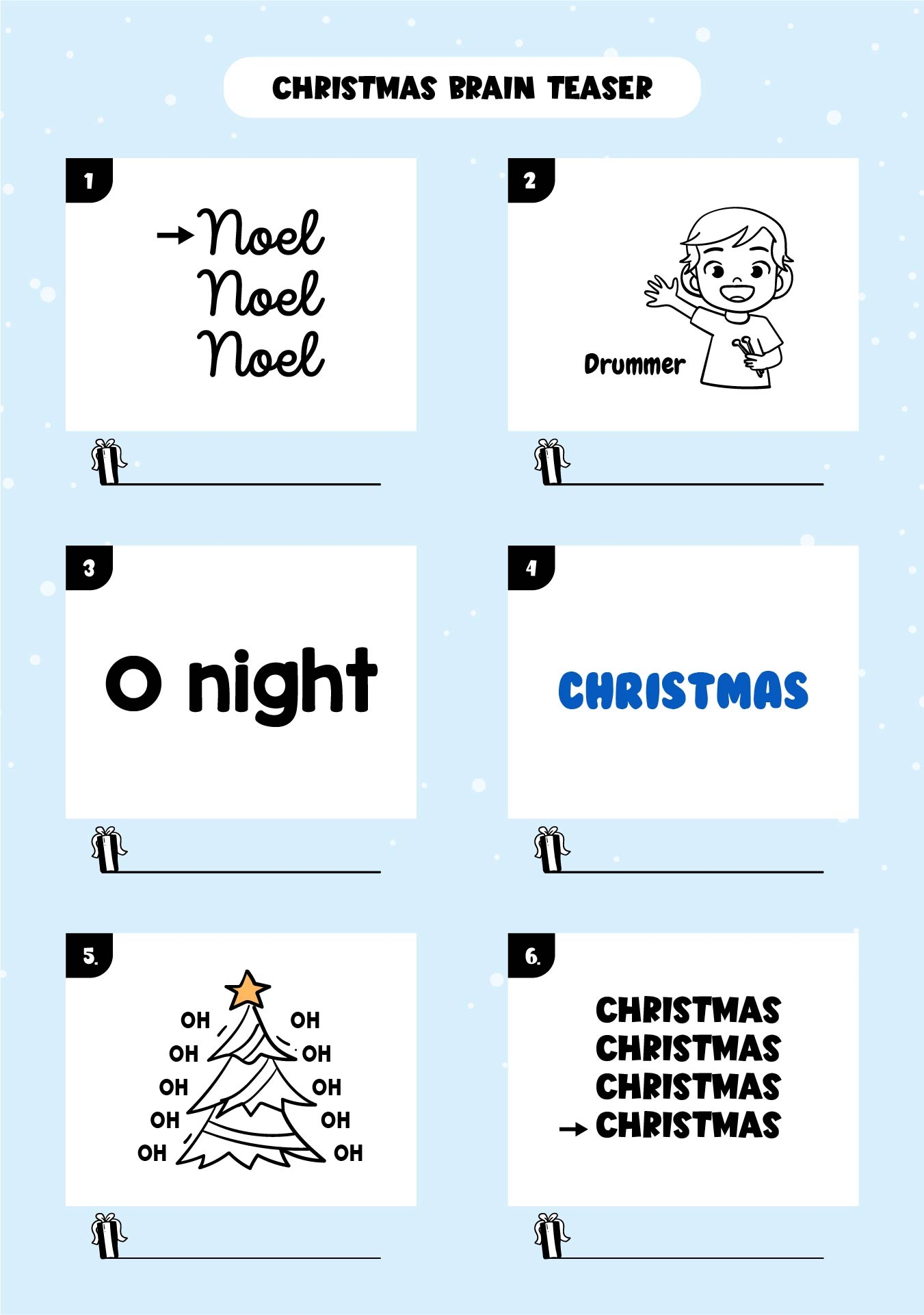 Post Christmas Brain Teasers Printable 220907