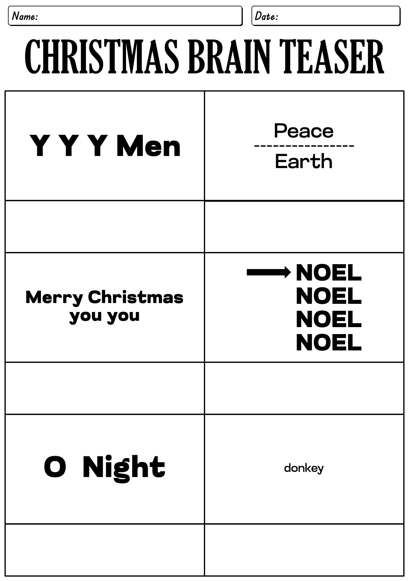 christmas brain teasers printable with answers