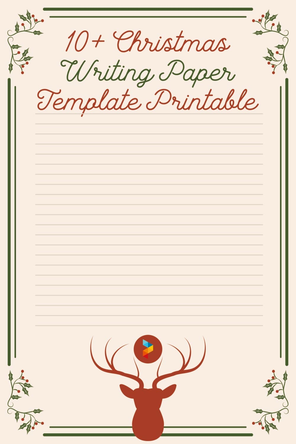 Post Christmas Writing Paper Template Printable 315907