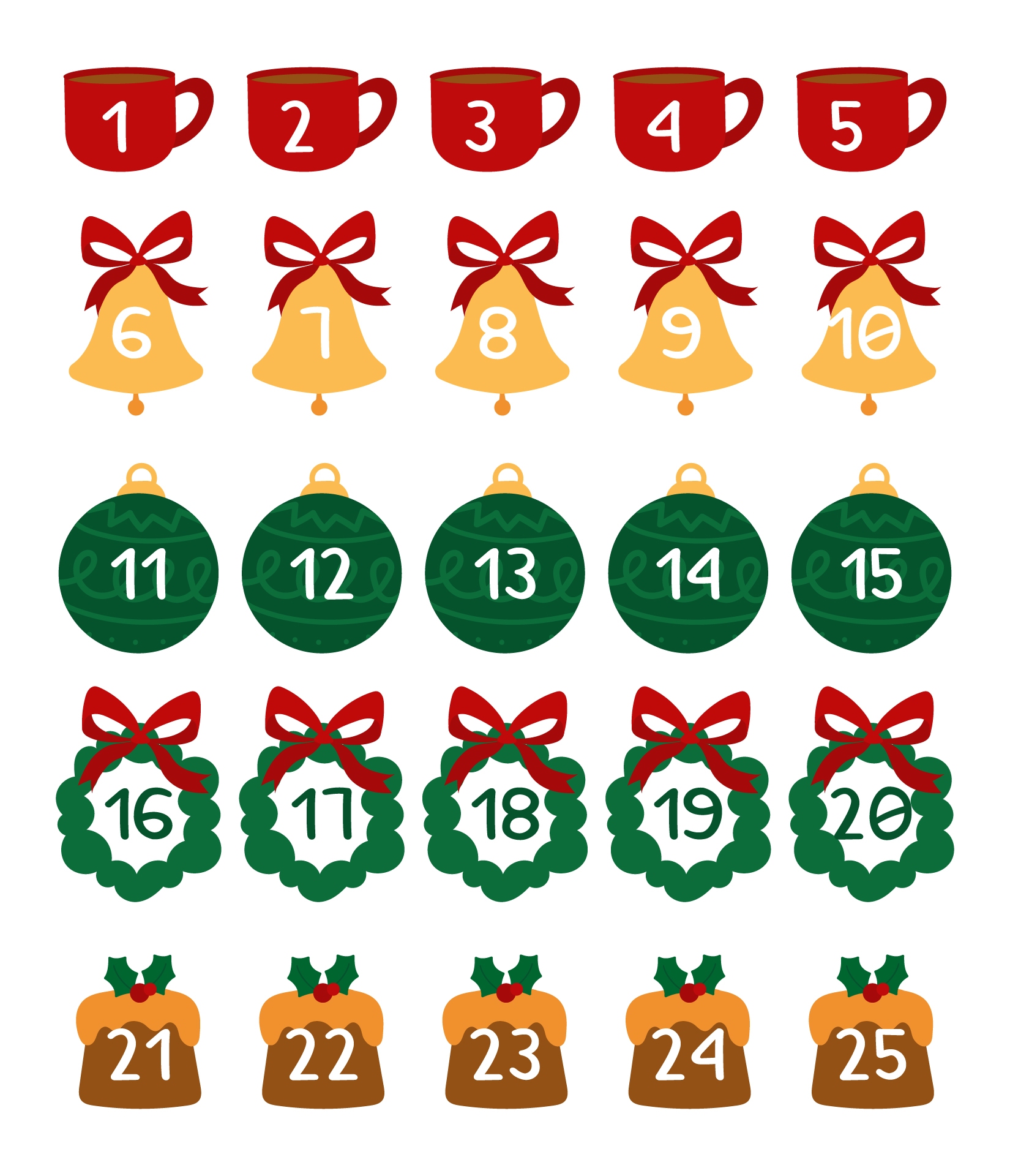 Post Free Printable Christmas Calendar Numbers 222496