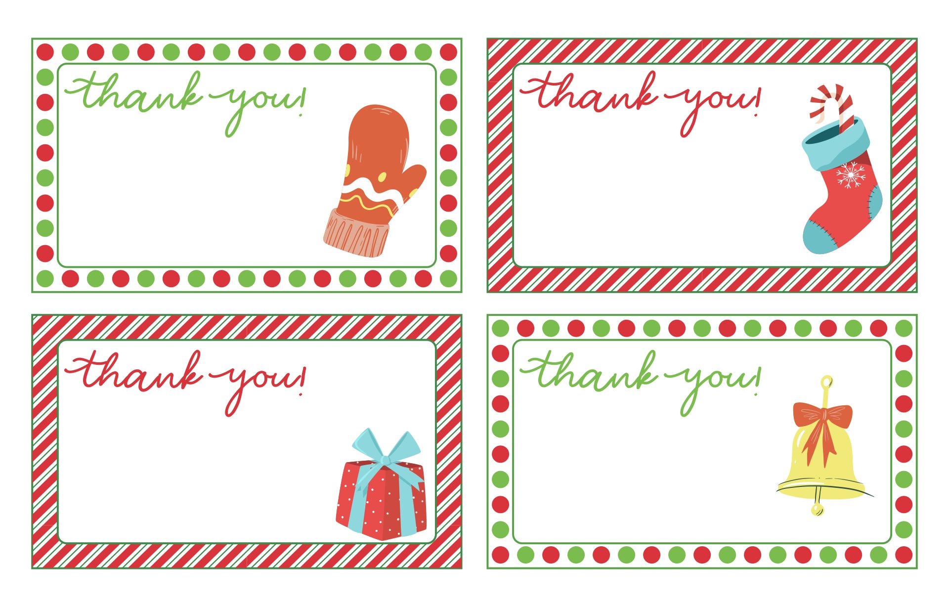 printable christmas thank you card for teachers