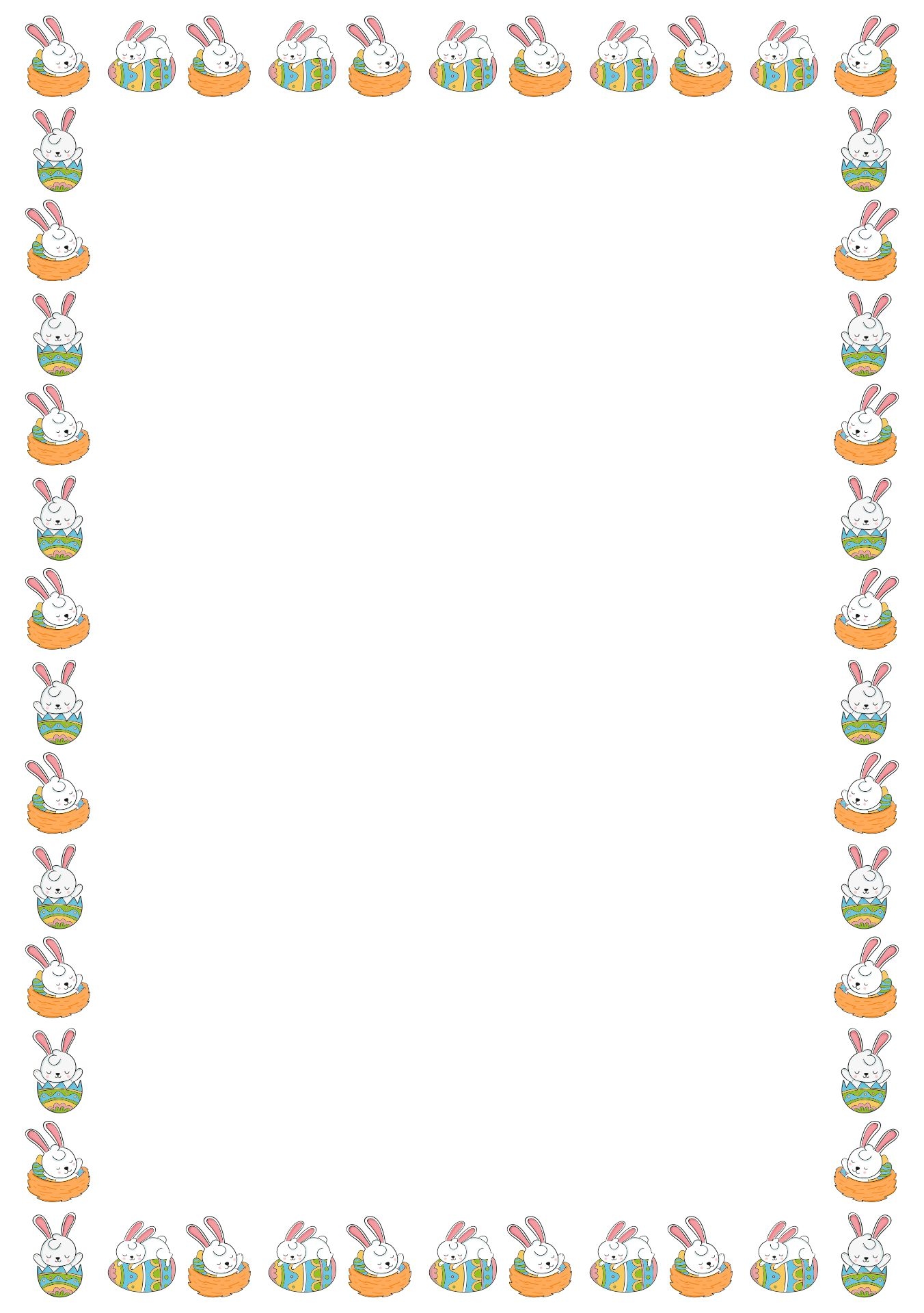 Post Free Printables Easter Bunny Borders 311651