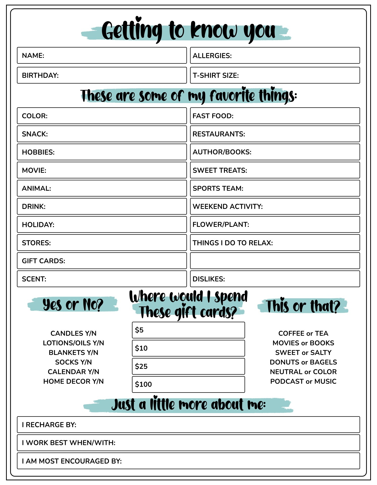 Post Getting To Know You Printables For Adults 234634