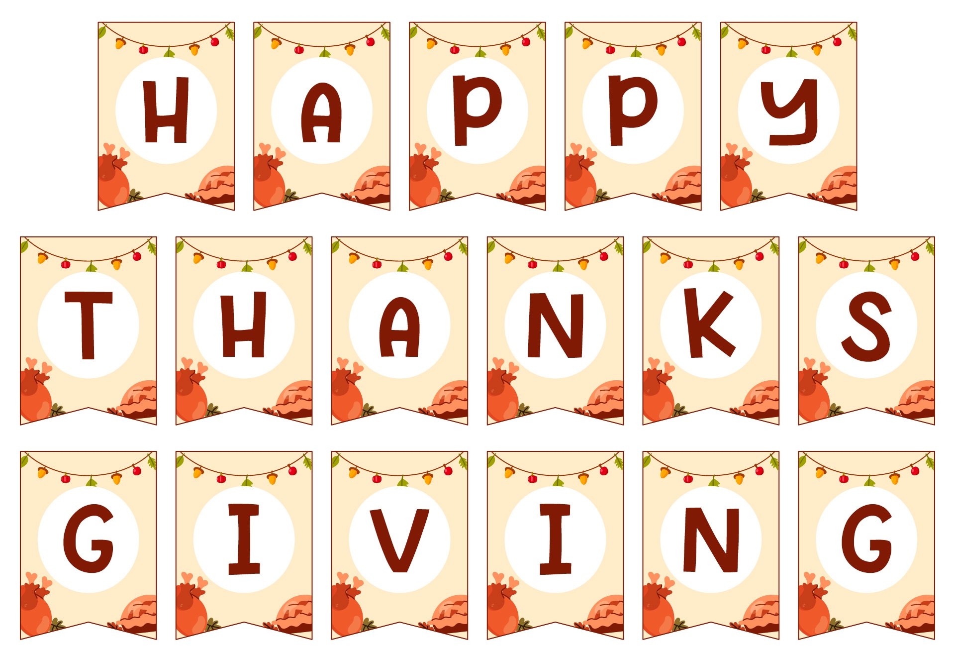 Post Happy Thanksgiving Banner Printable 17310