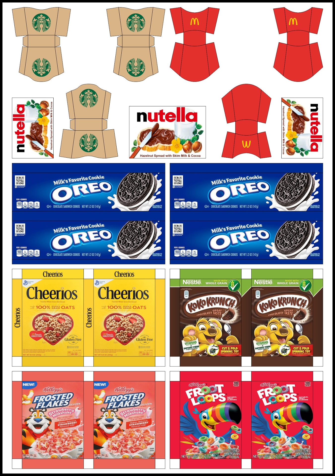 Post Printable Miniature Food 382904