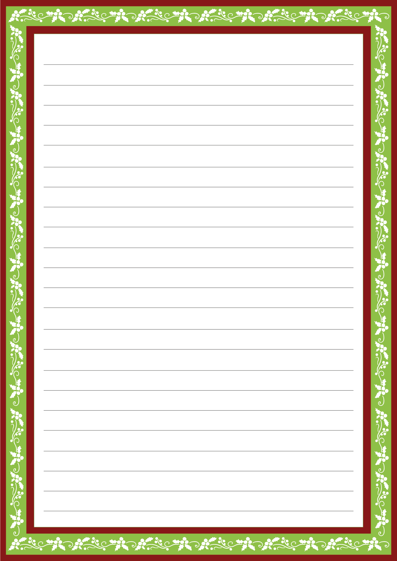 Post Printable Paper Christmas Theme 187359