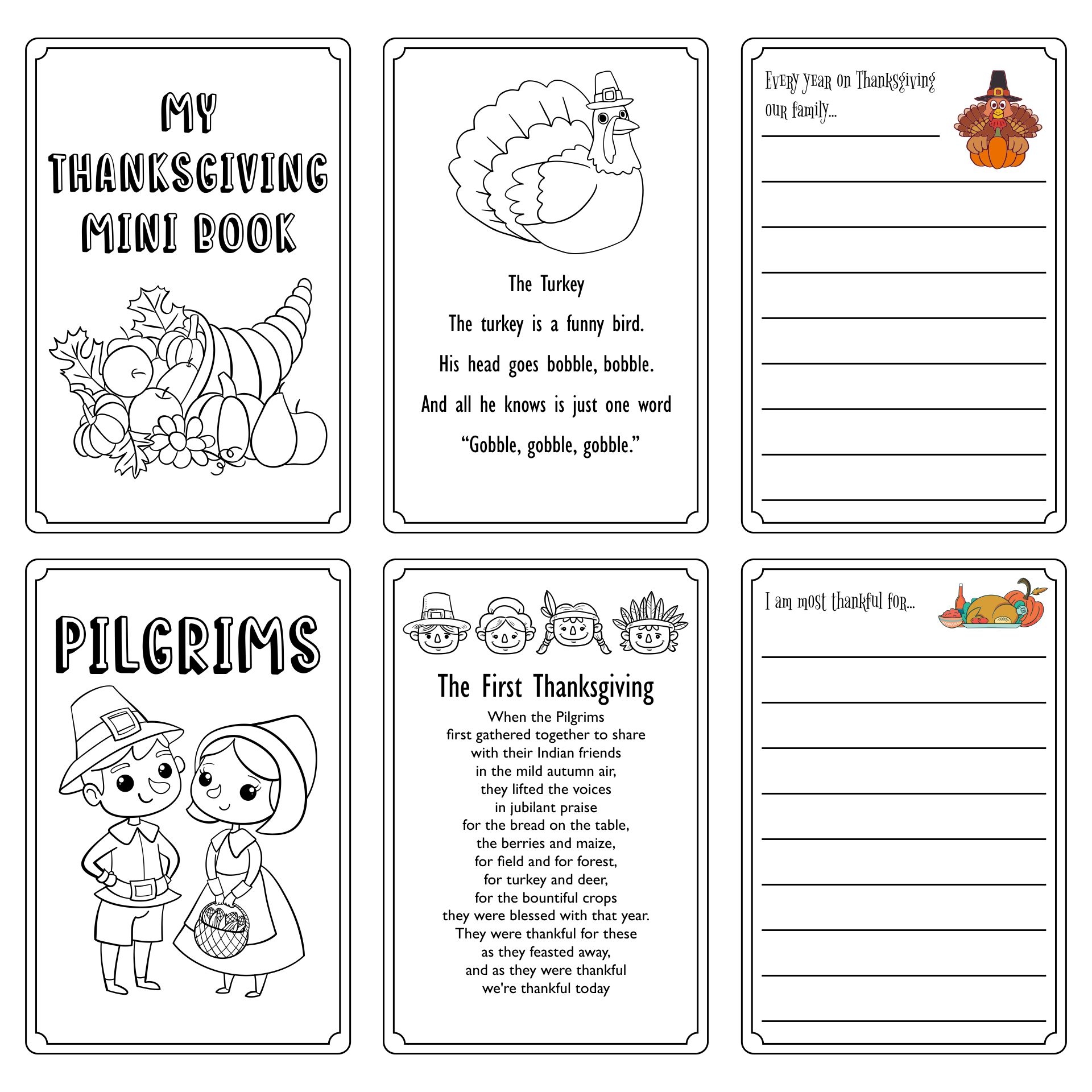 Post Printable Thanksgiving Books For Kindergarten 66309