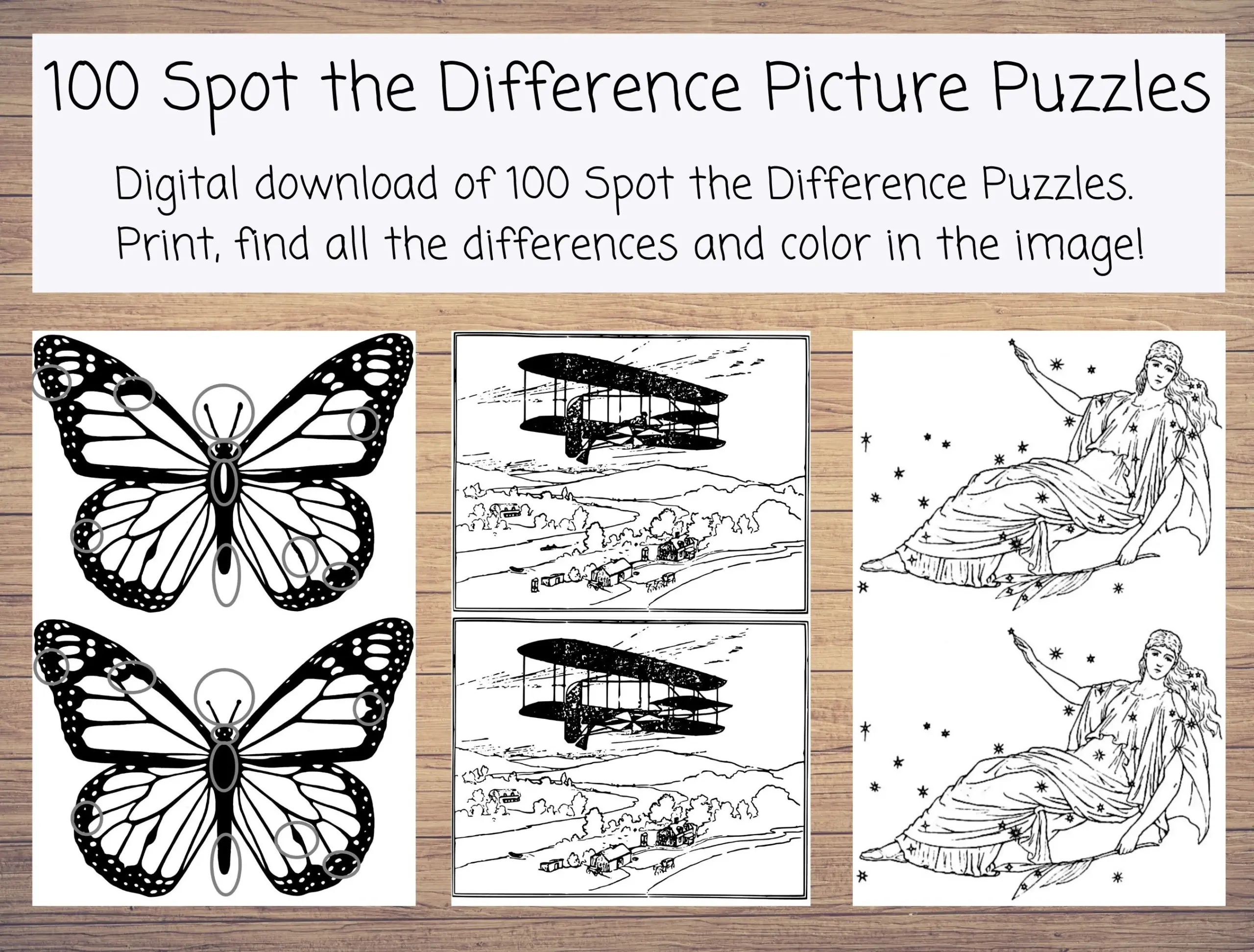 Printable 100 Spot The Difference