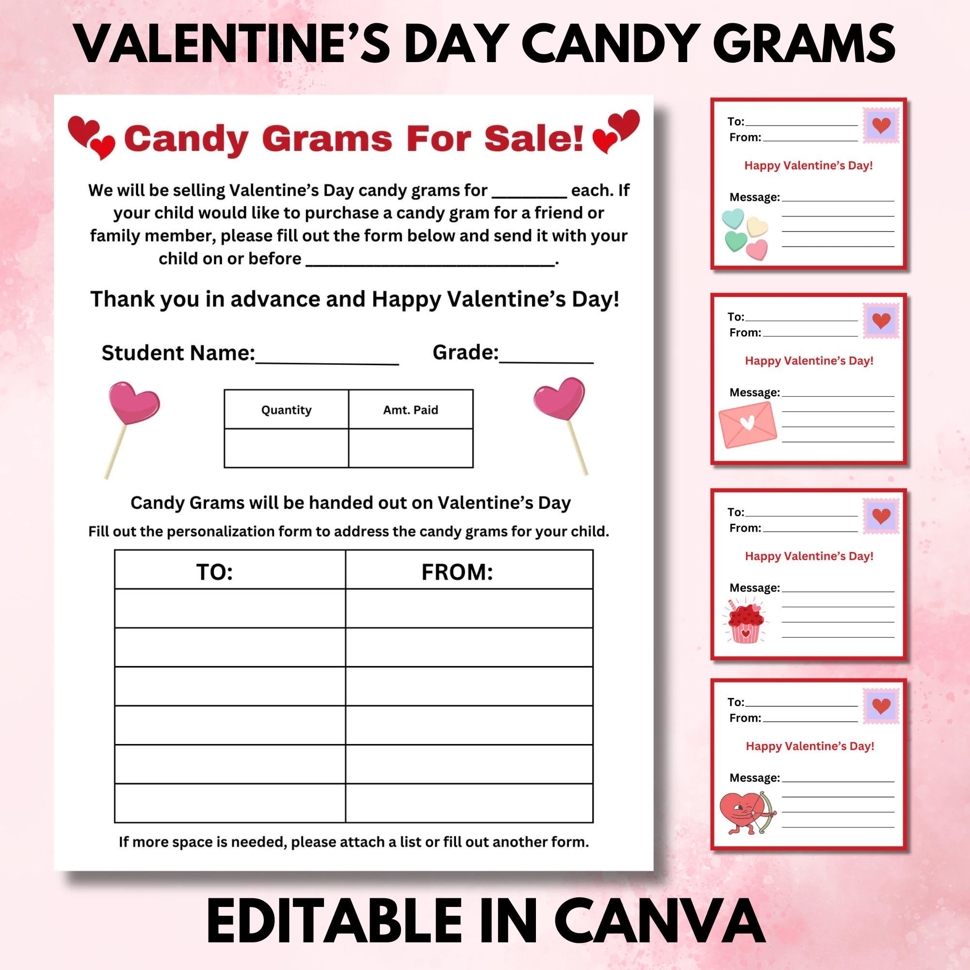 free printable candy gram template