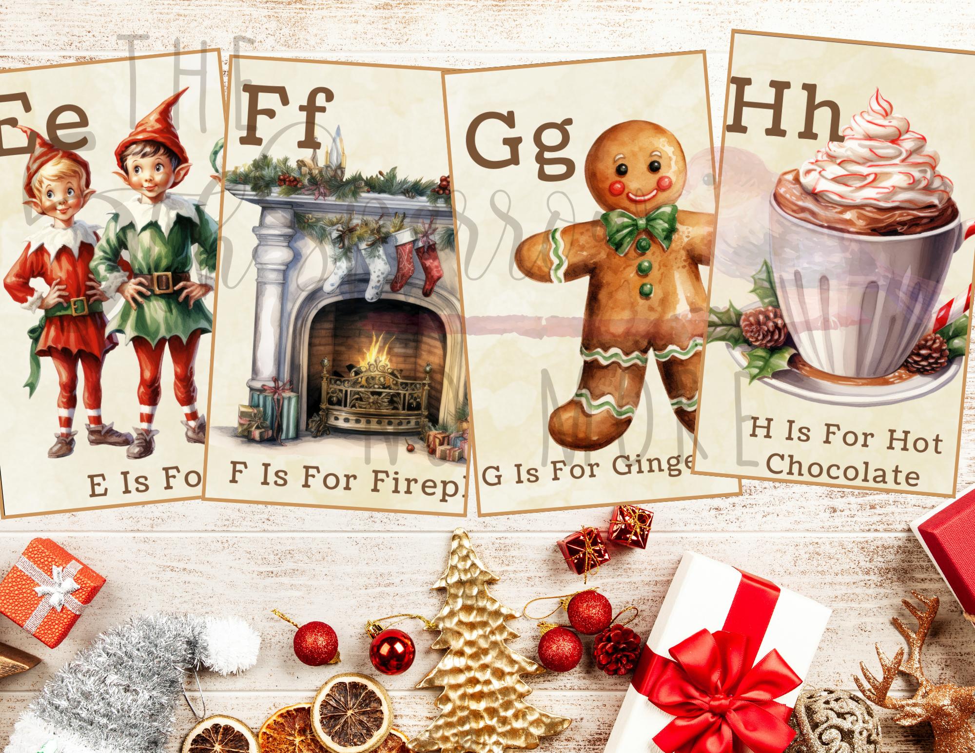 Printable Christmas Alphabet Cards Printable Christmas Alphabet Cards