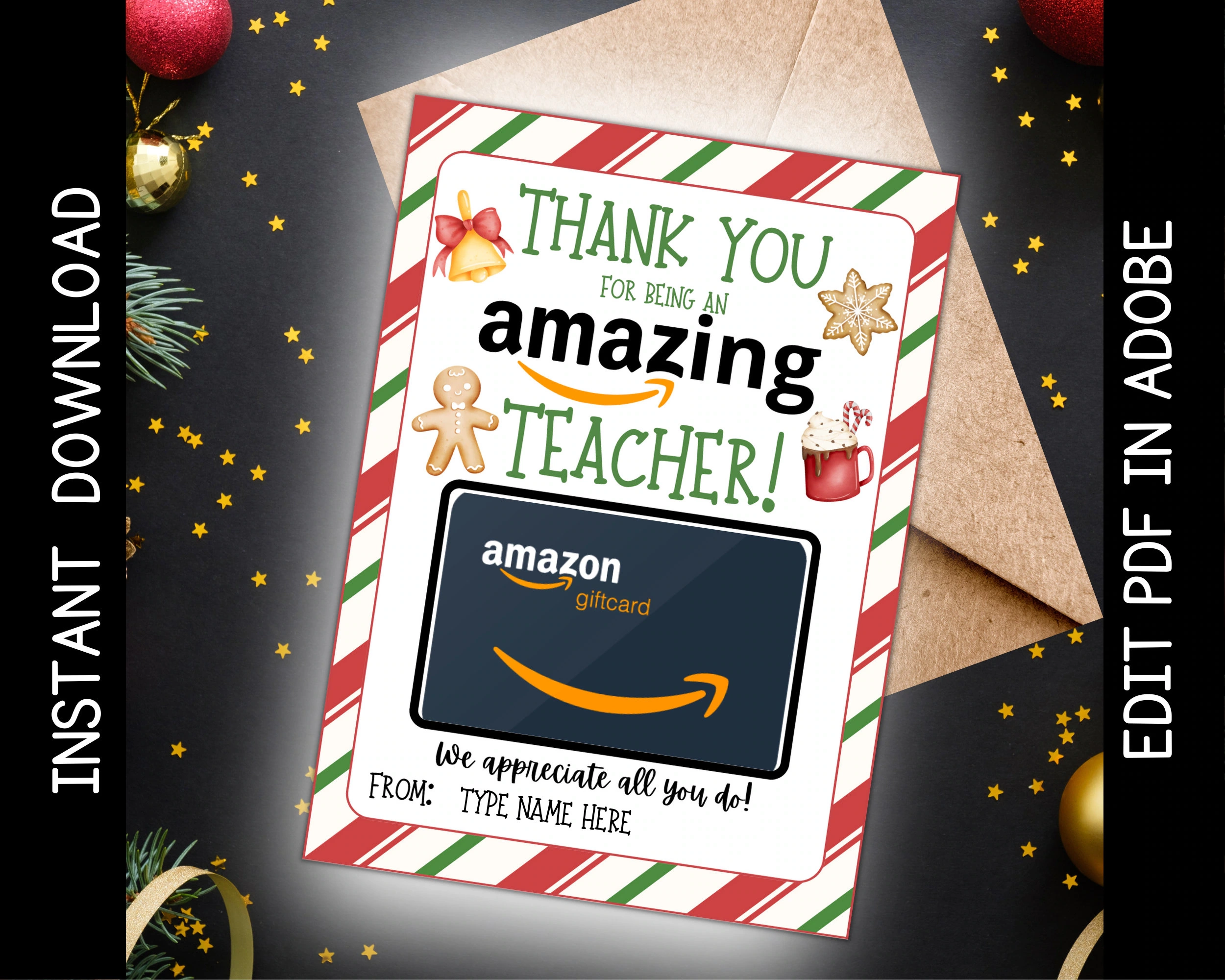 Printable Christmas Amazon Gift Card