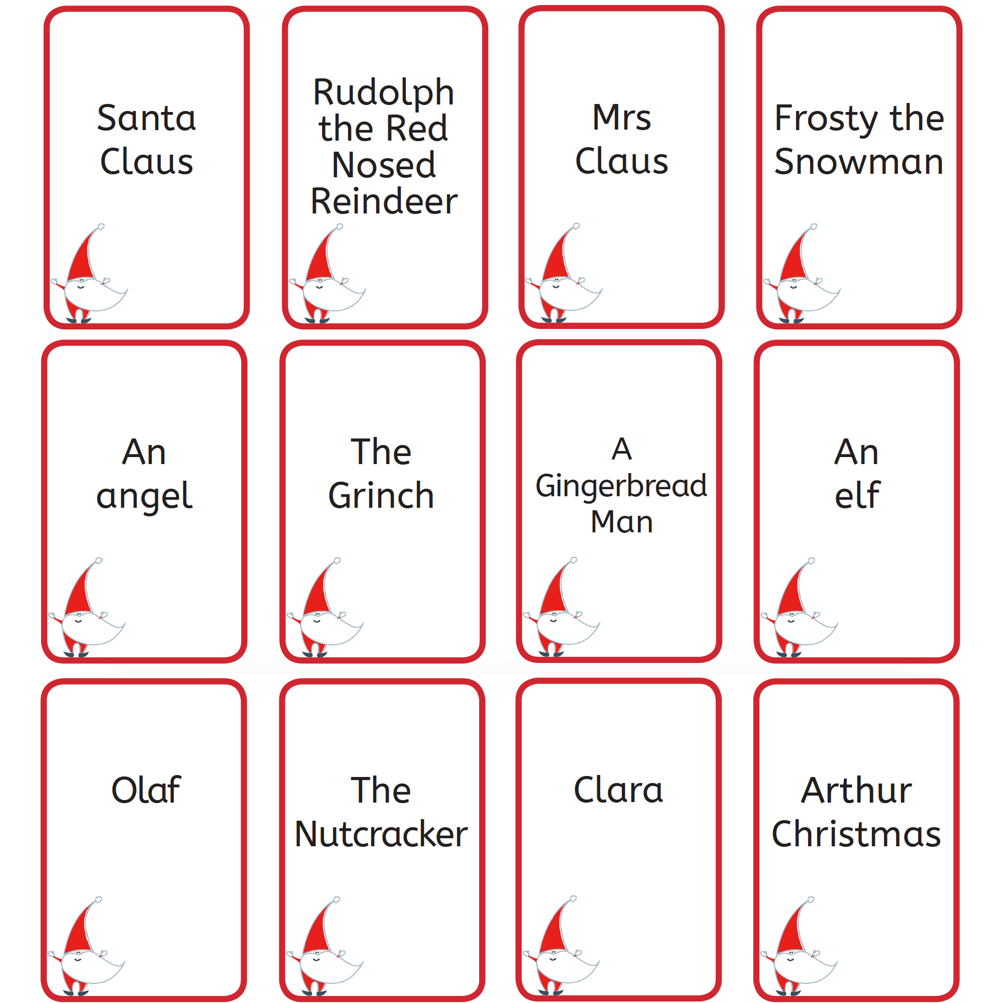 Printable Christmas Games Christmas Who Am I
