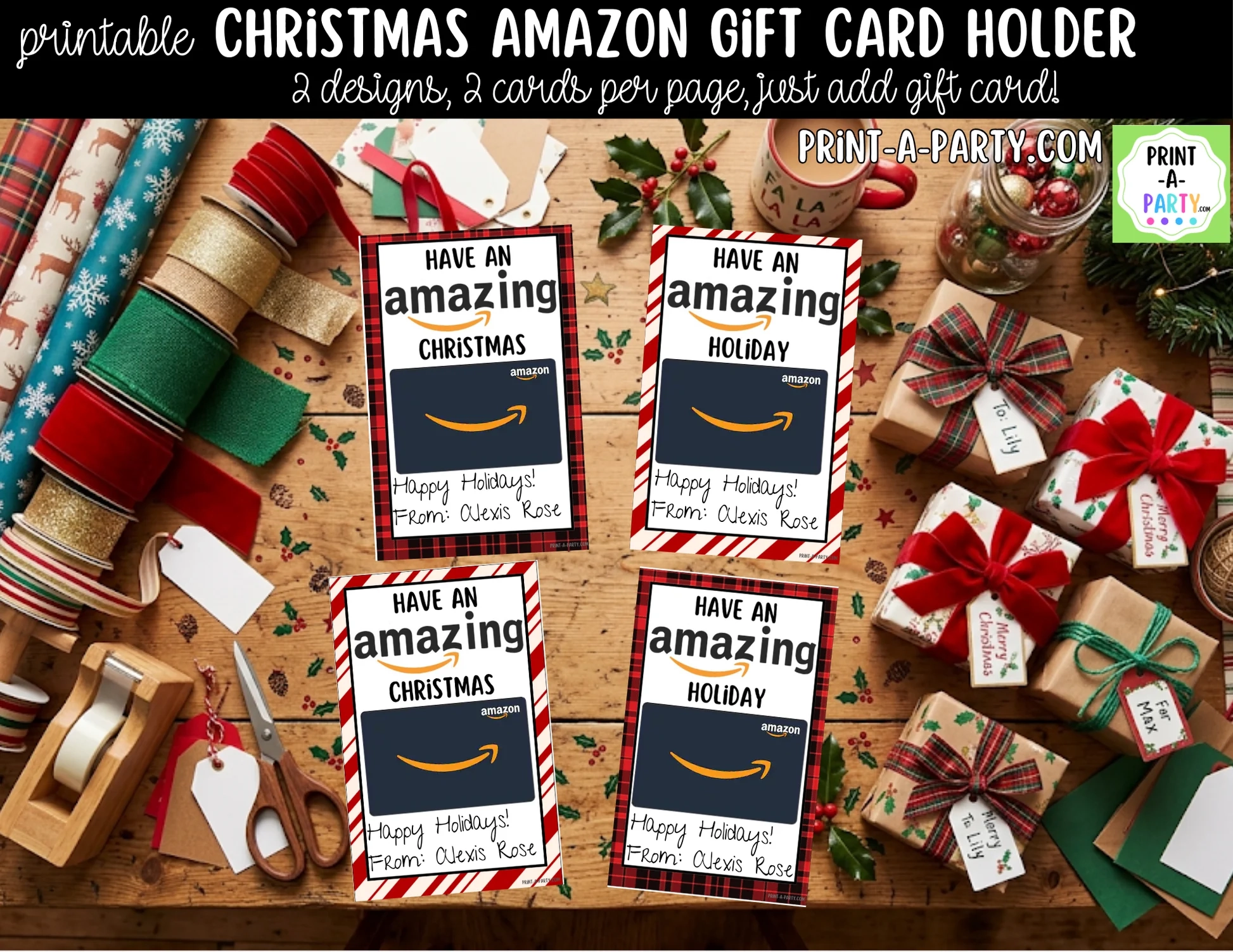 kindle gift card printable christmas