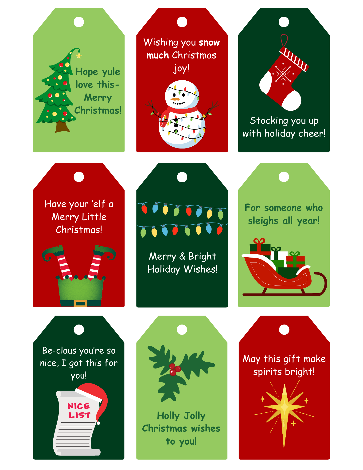 Printable Christmas Gift Tags