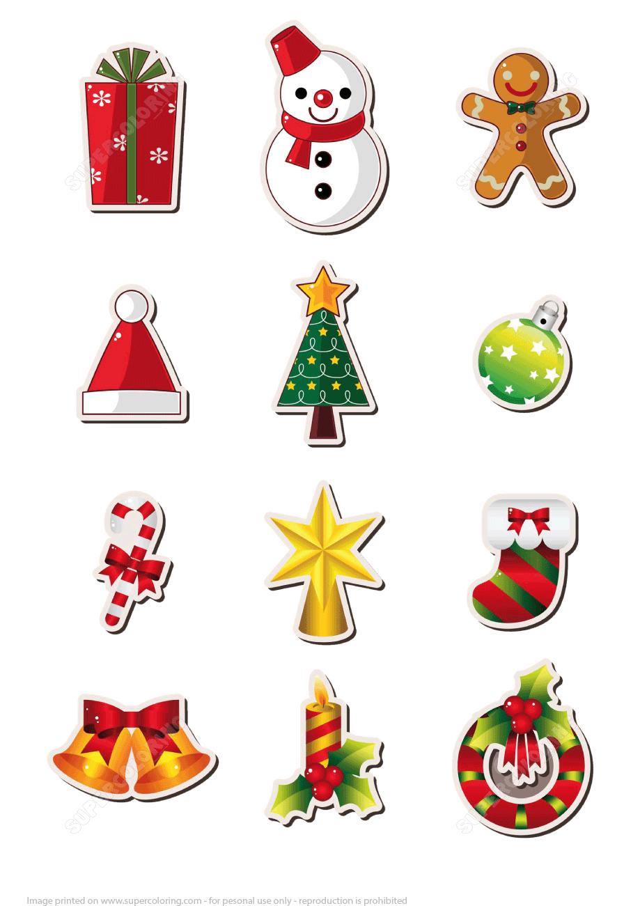 Printable Christmas Stickers Printable Christmas Stickers