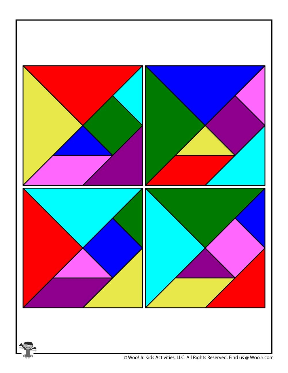 Printable Christmas Tangram Puzzles