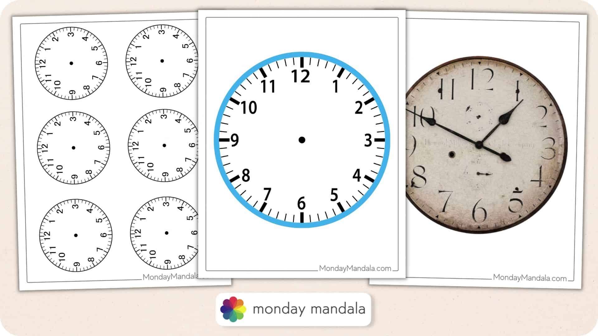 Printable Clock Faces Printable Clock Faces