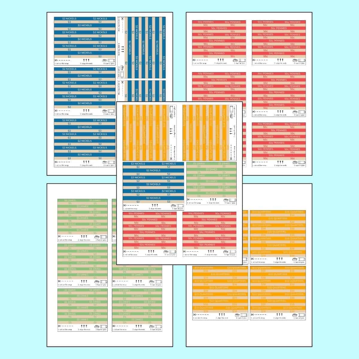 Printable Coin Rolls