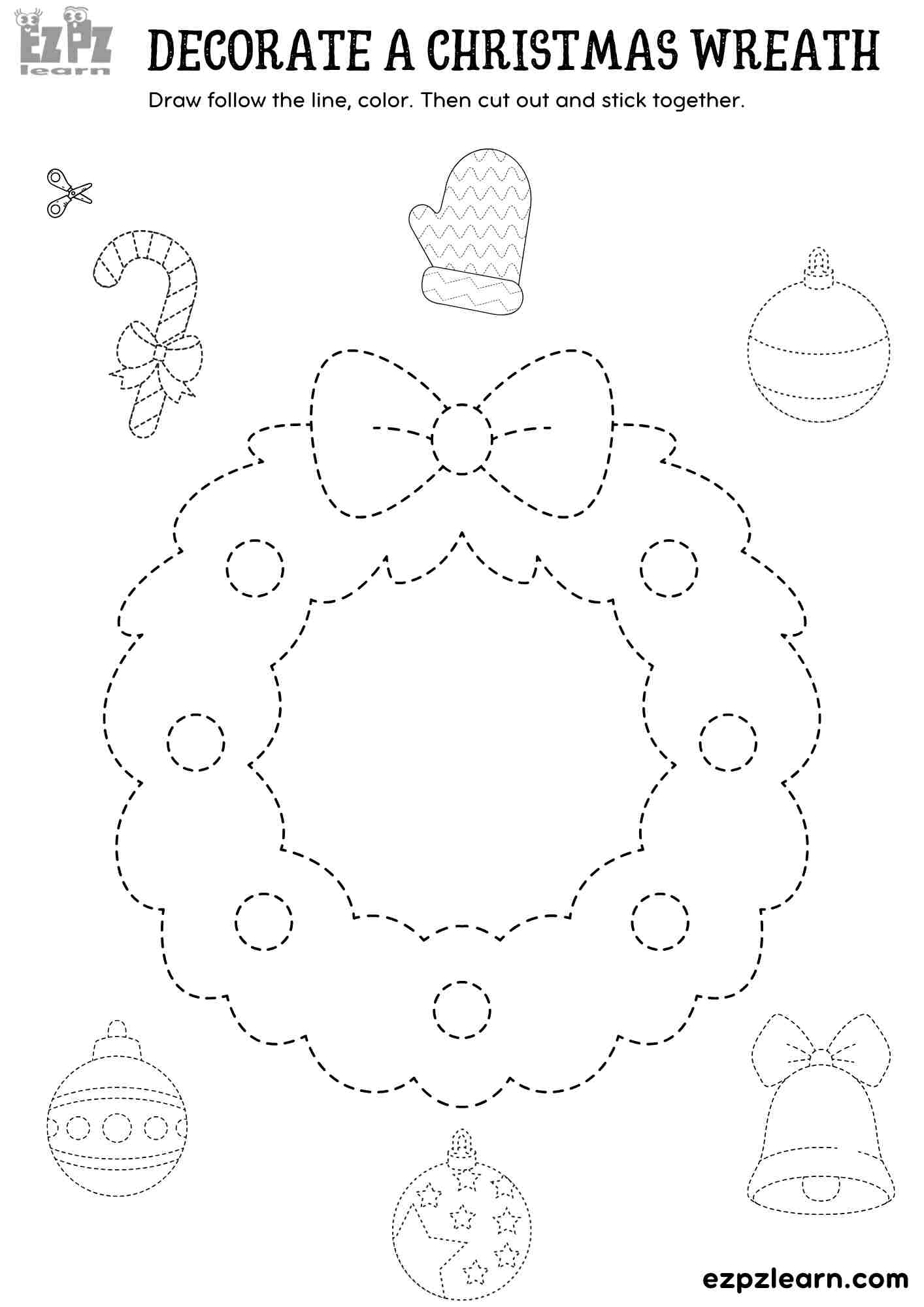 printable cut and paste christmas crafts