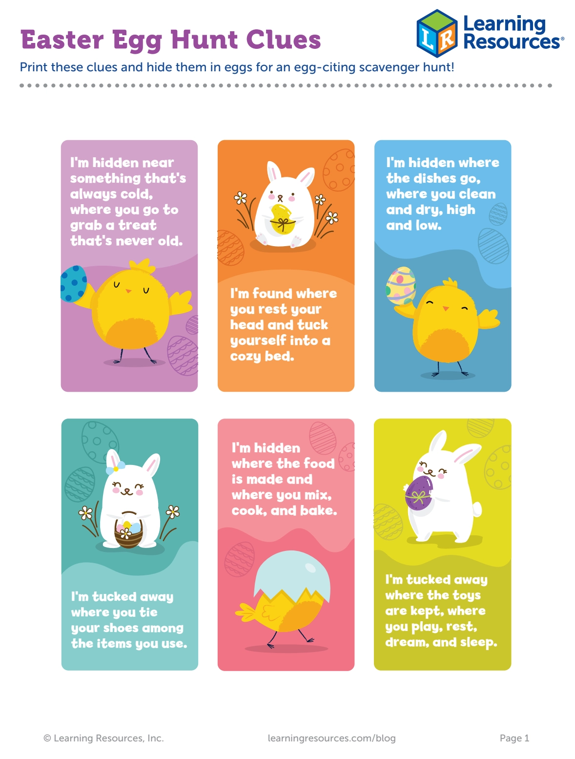 Printable Easter Egg Scavenger Hunt Clues Printable Easter Egg Scavenger Hunt Clues
