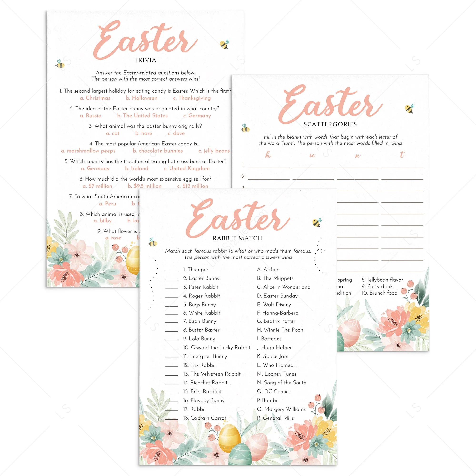 Printable Easter Games For Adults