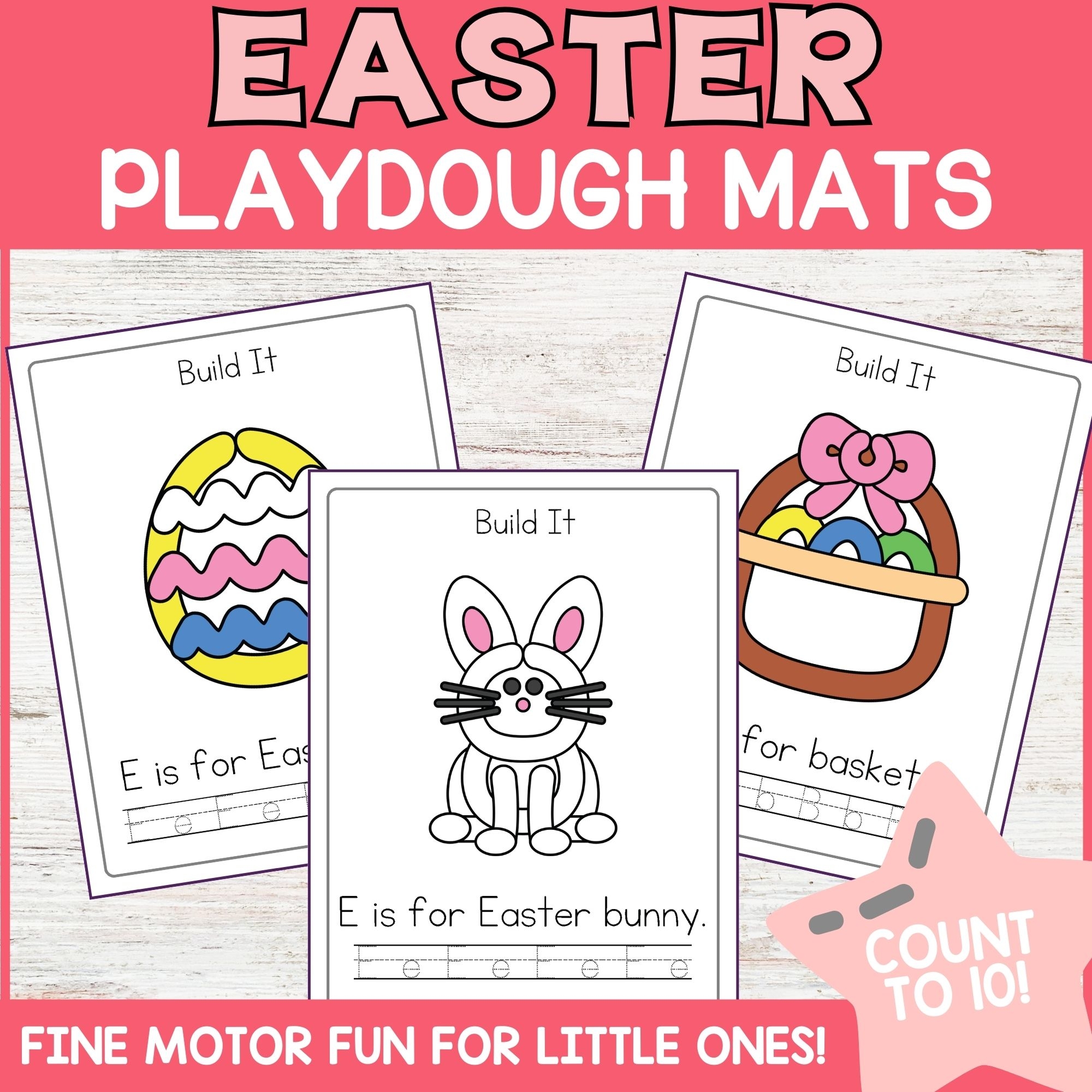 free printable easter playdough mats