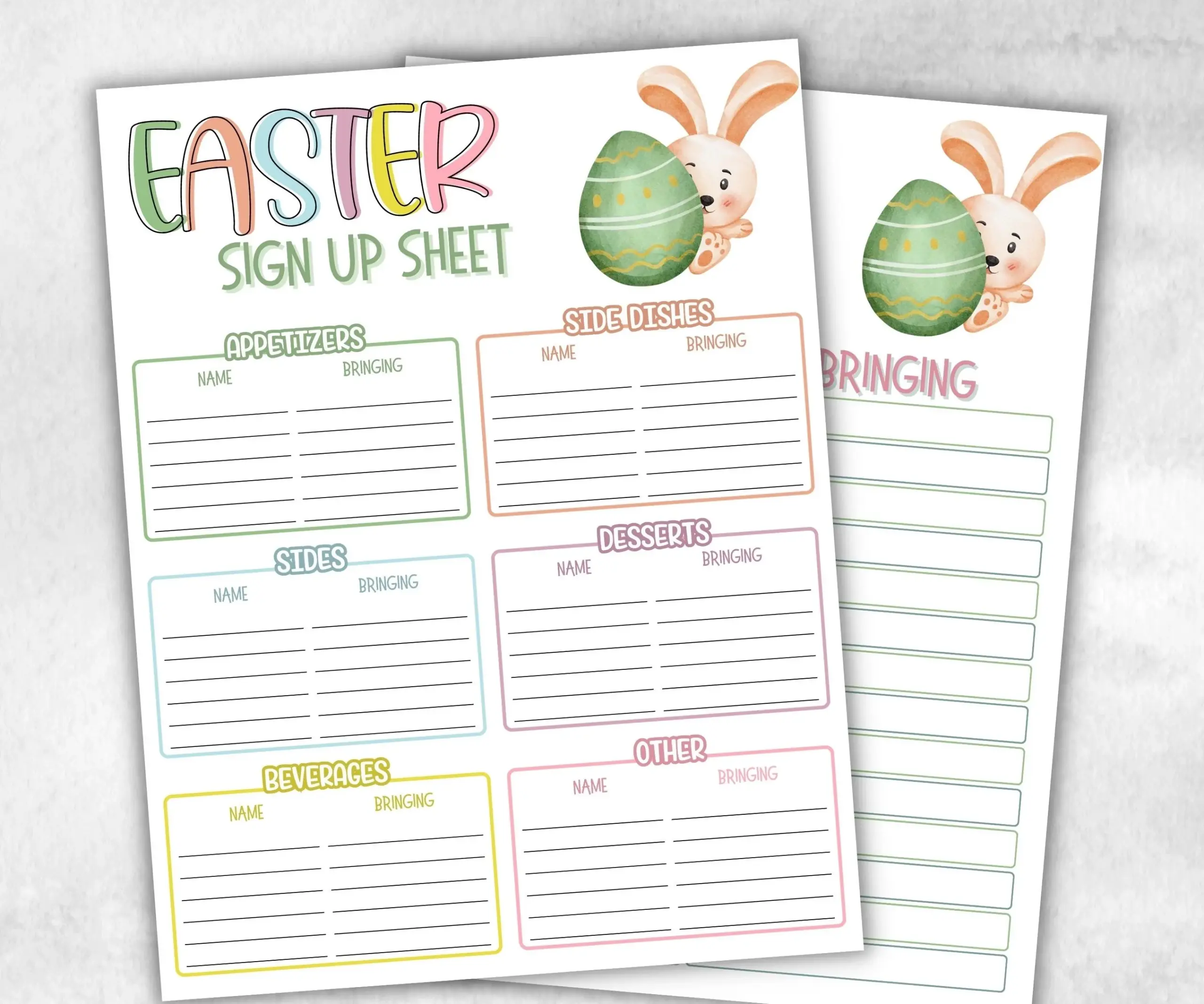 Printable Easter Signup Form 11975 Printable Easter Signup Form 11975