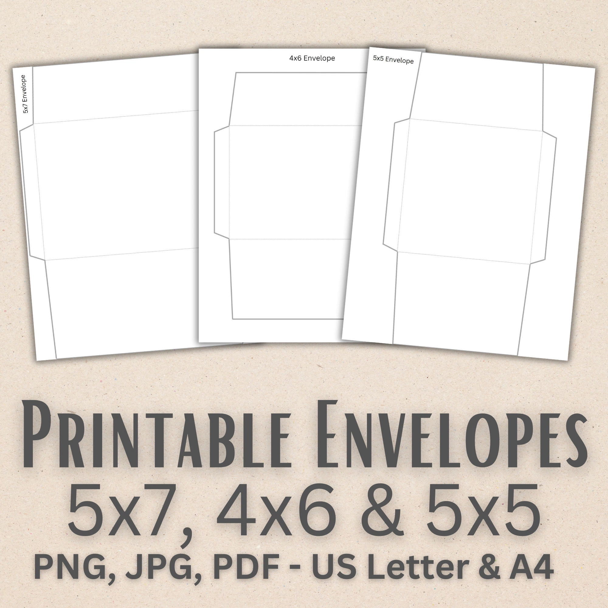 Printable Envelope Templates 5x7 4x6 5x5 Printable Envelope Templates 5x7 4x6 5x5