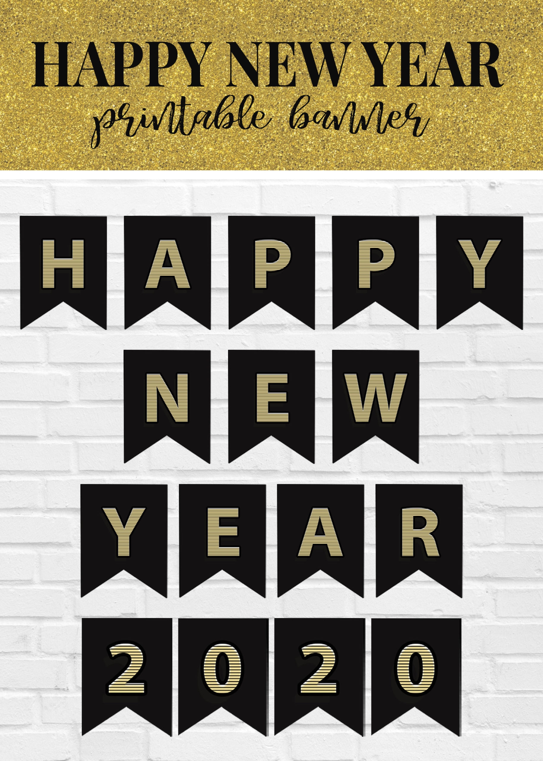Printable Happy New Year Banner
