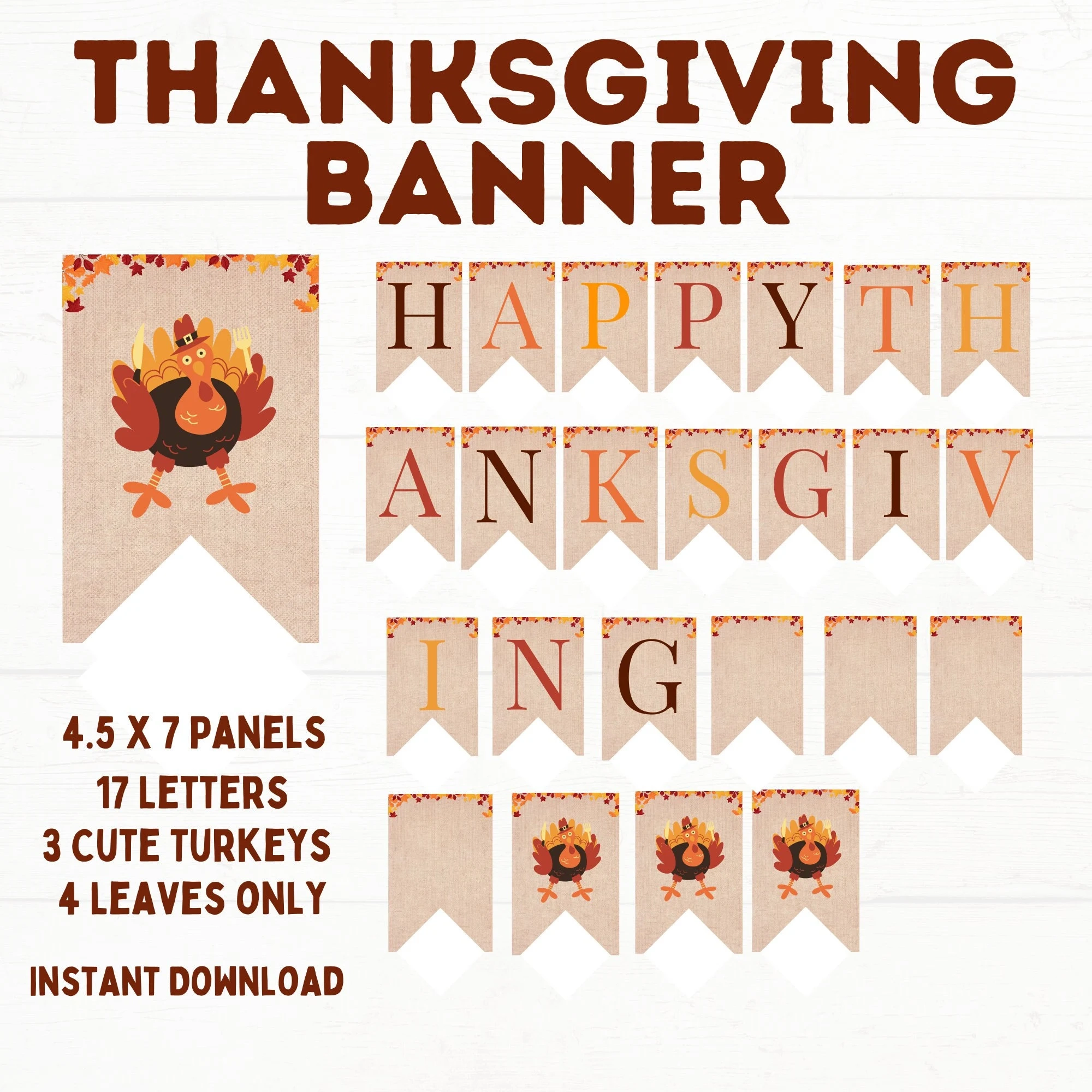 free printable happy thanksgiving banner