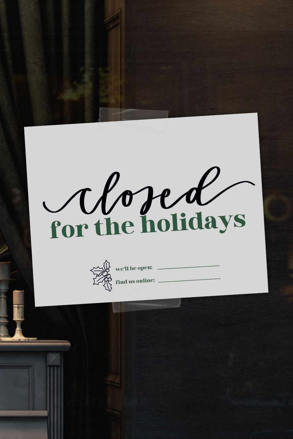 Printable Holiday Closed Signs Printable Holiday Closed Signs