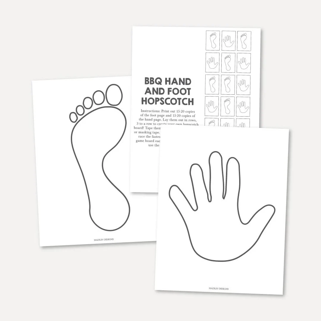 Printable Hopscotch Hands And Feet Game Printable Hopscotch Hands And Feet Game