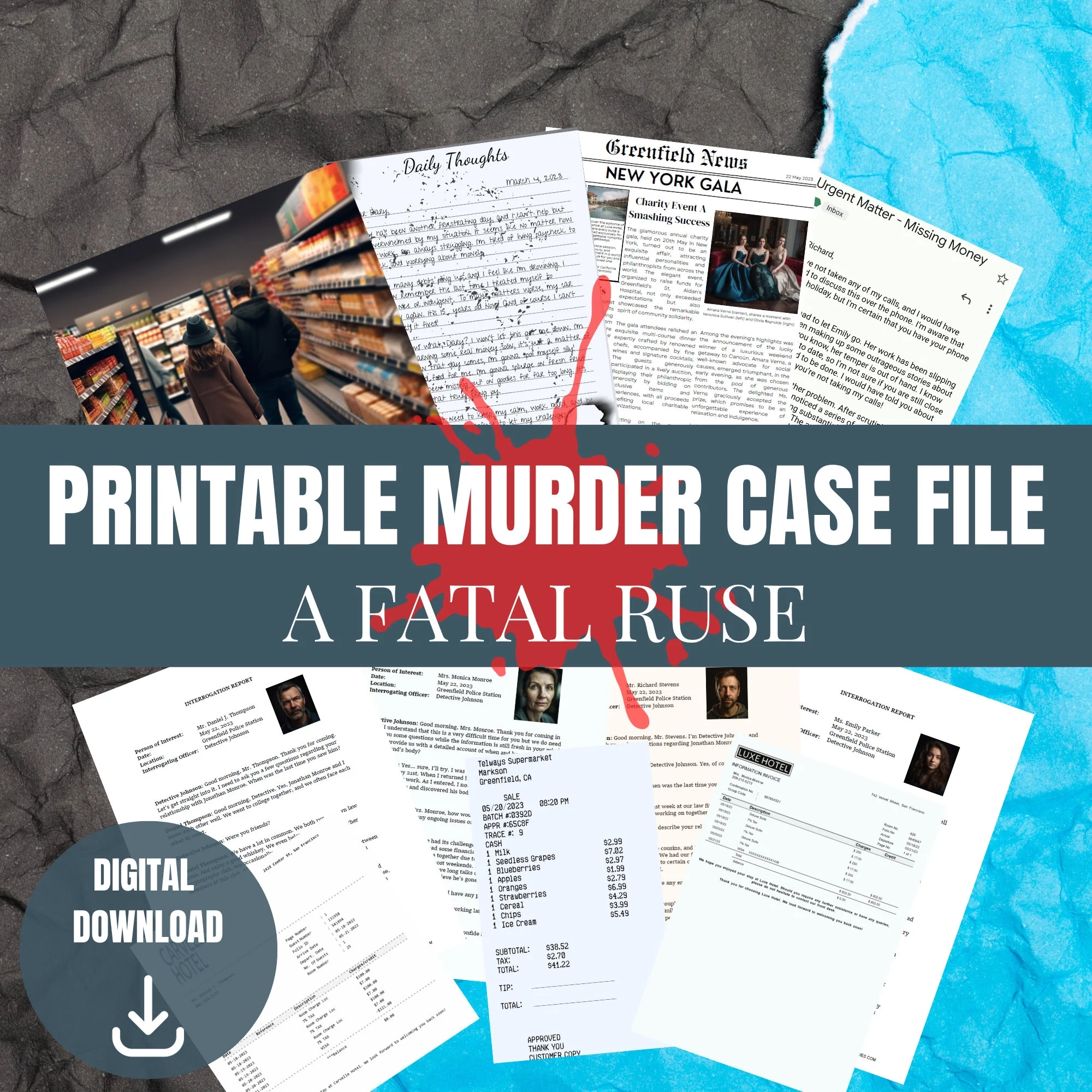 Printable Murder Mystery Case File