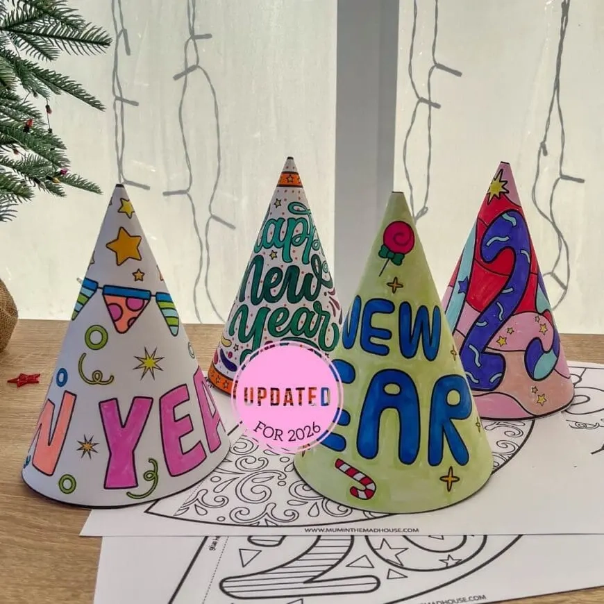 Printable New Years Hats